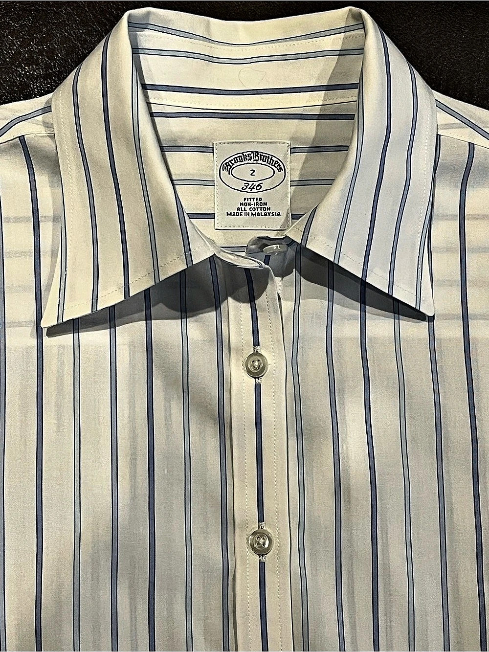 Brooks Brothers 346 Non-Iron Fitted Button-Down Cotton Shirt - Size 2 - NWOT